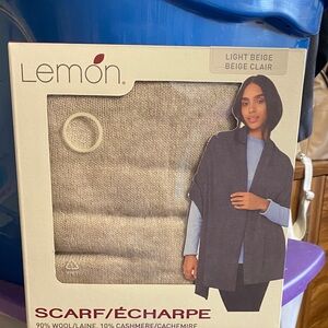 Lemon Light Beige Knit Scarf